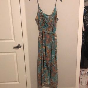 Shein Curve high low Hawaiian beach dress🌺